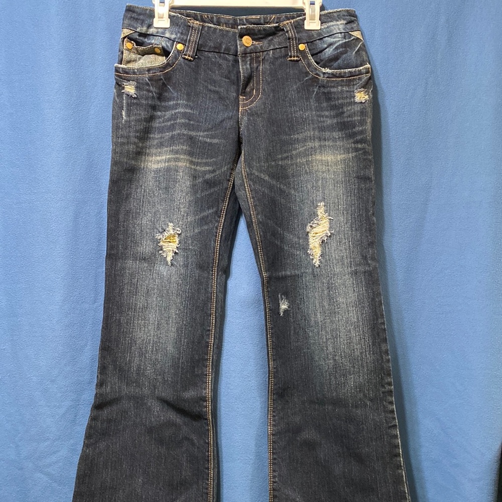 Hydraulic used lurex shine jeans low waisted size 9-20